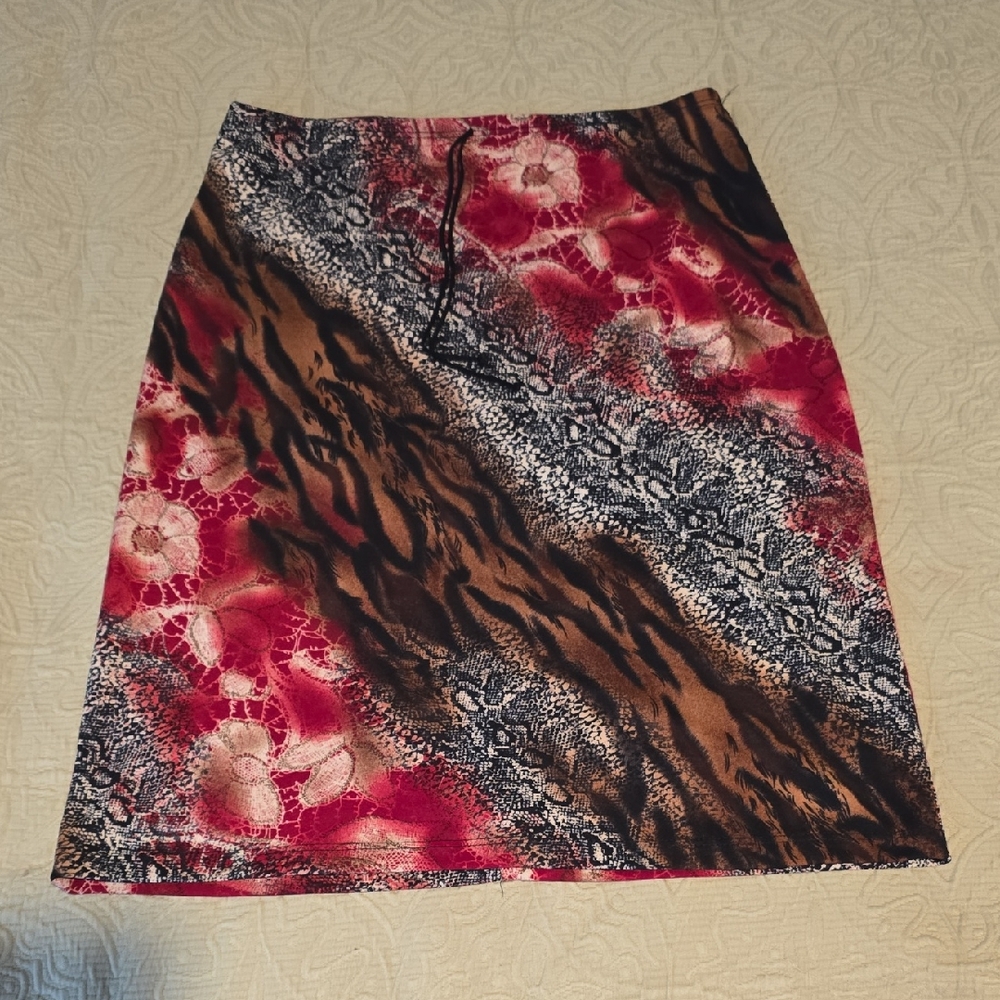 My Michelle Multicolor Patterned Pencil Skirt